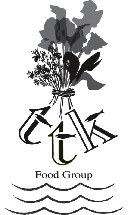 Transition Town Kingston black and white TTK food group logo